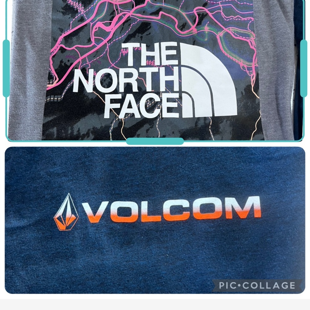 The North Face shirt & Volcom Men’s Surf Medium EUC Short Sleeve Sz Med